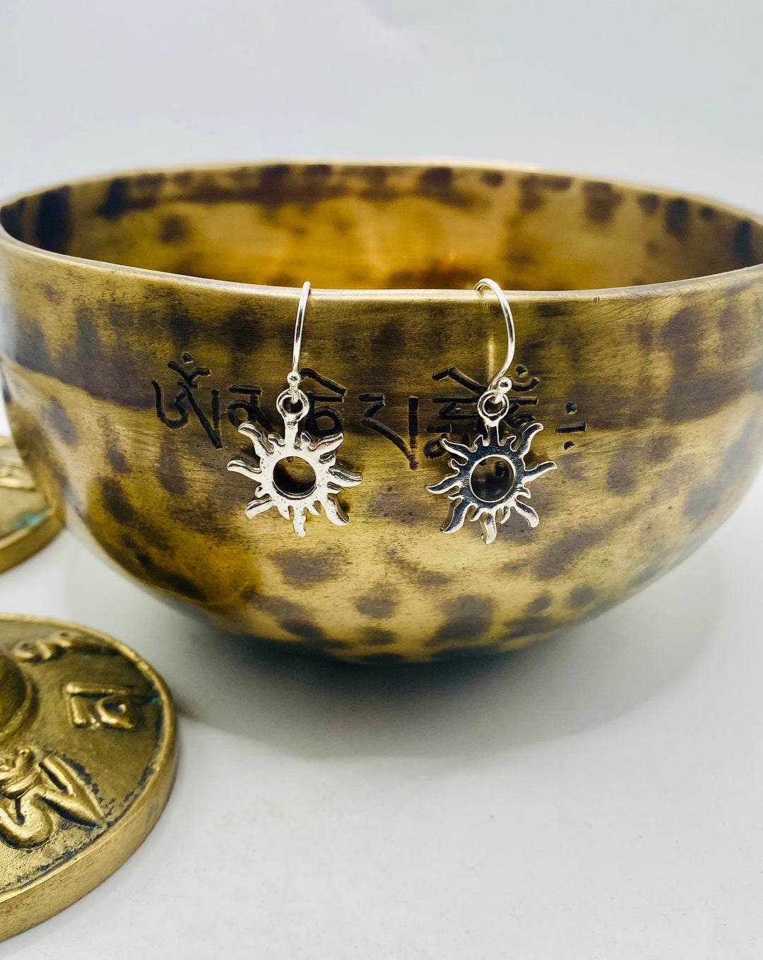 Silver Sun Earrings