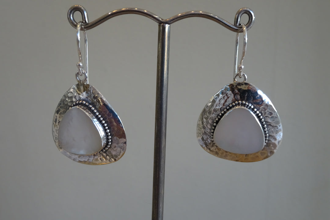 White Shell Earrings
