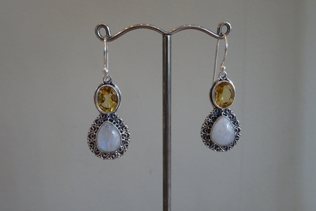 Double stone Earrings