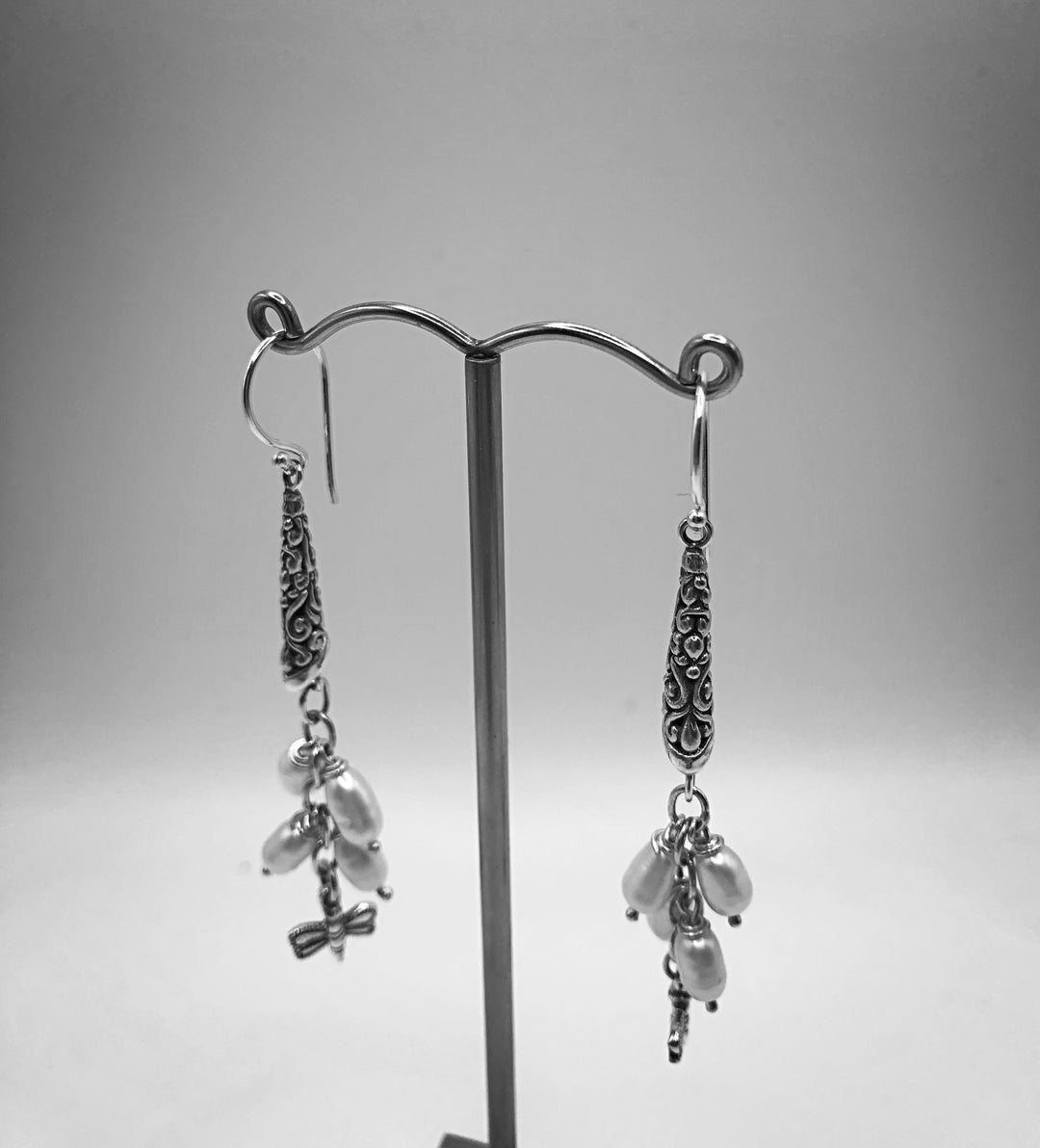Pearl Charm Earrings