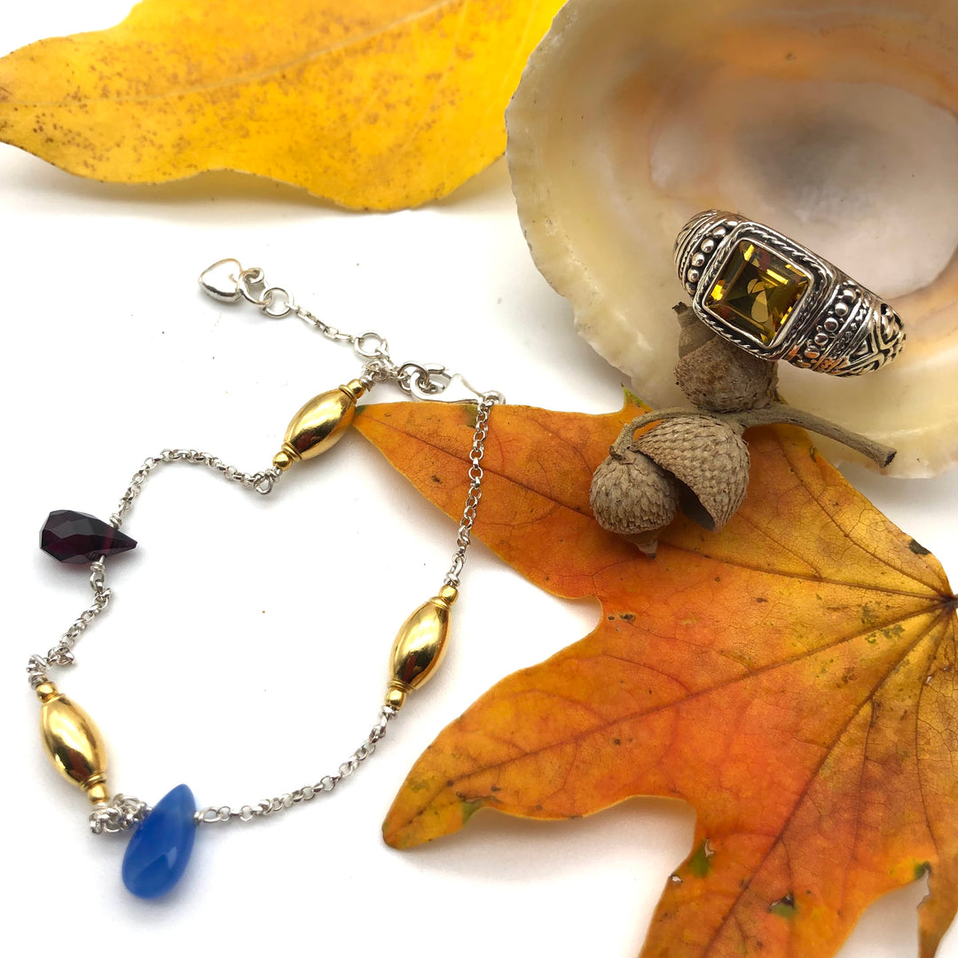 Bracelet with Gems and Beads