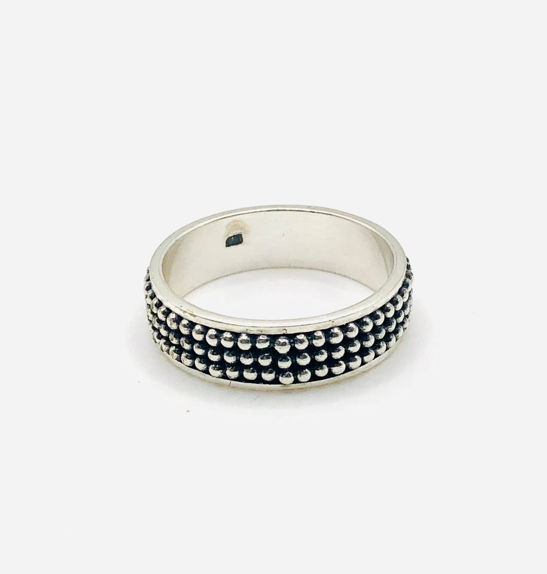 Silver textured Ring