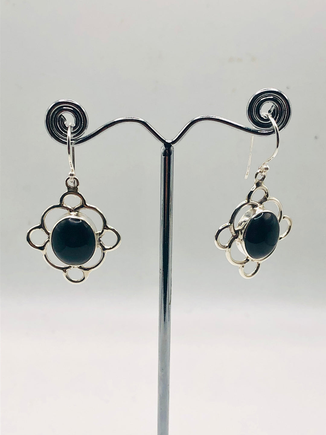 Black Onyx Mandala Earrings