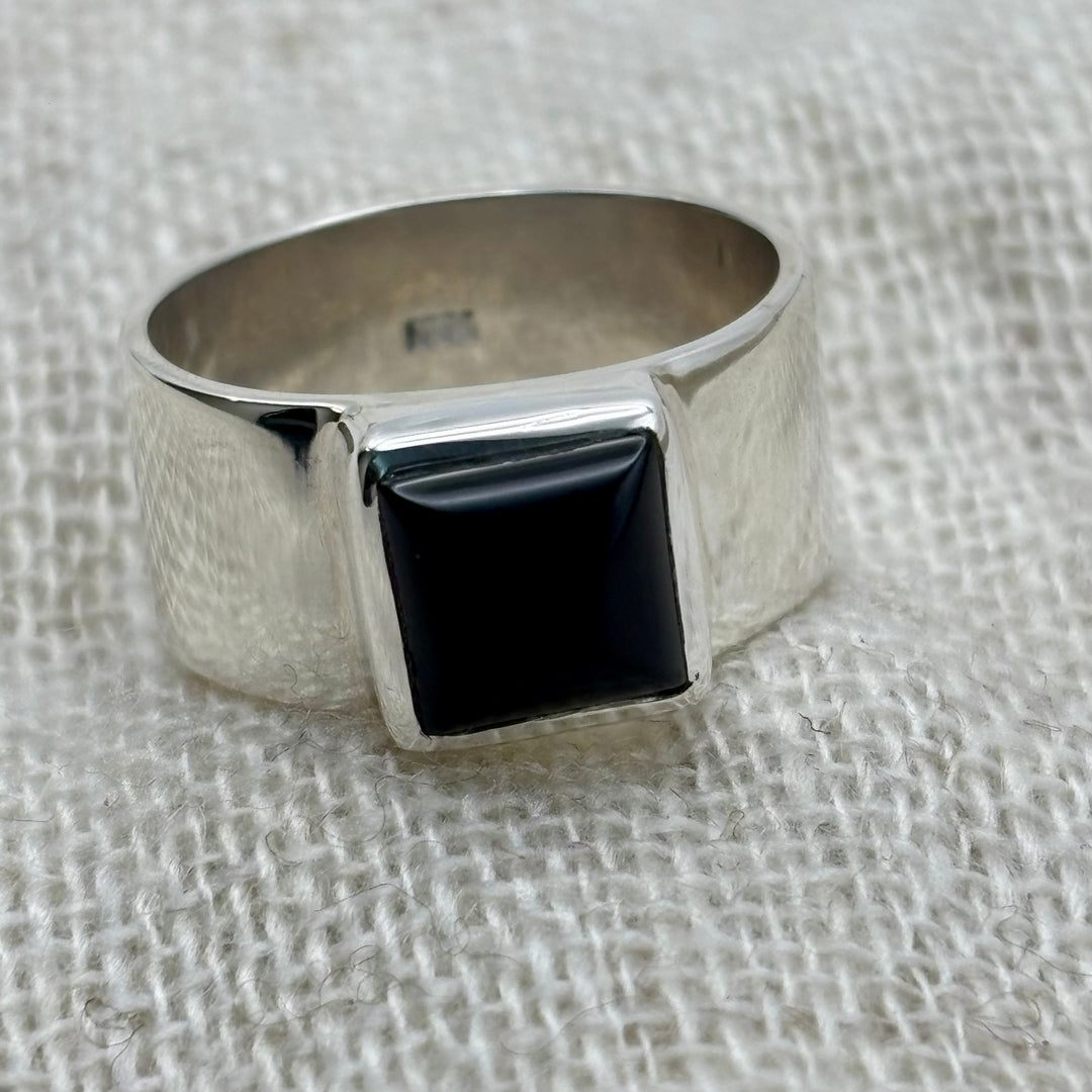 Midnight Onyx Signet Ring