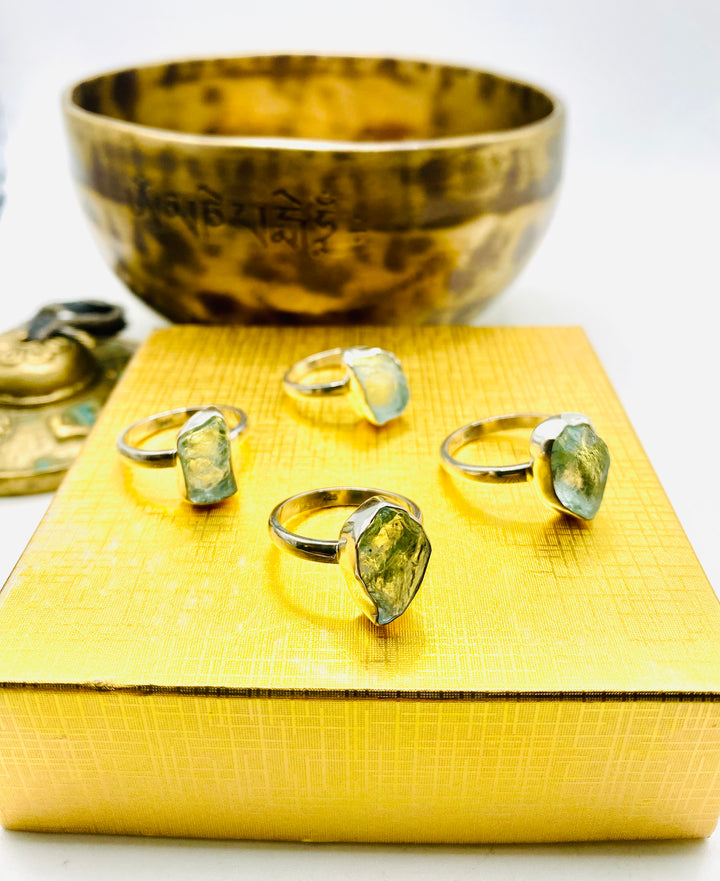 Raw Aquamarine Rings