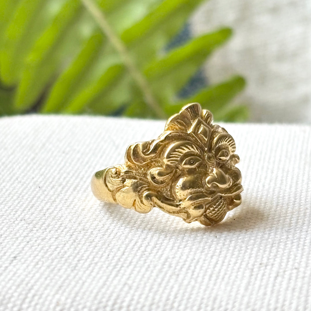 Handmade Panchadhatu Bhairab Ring