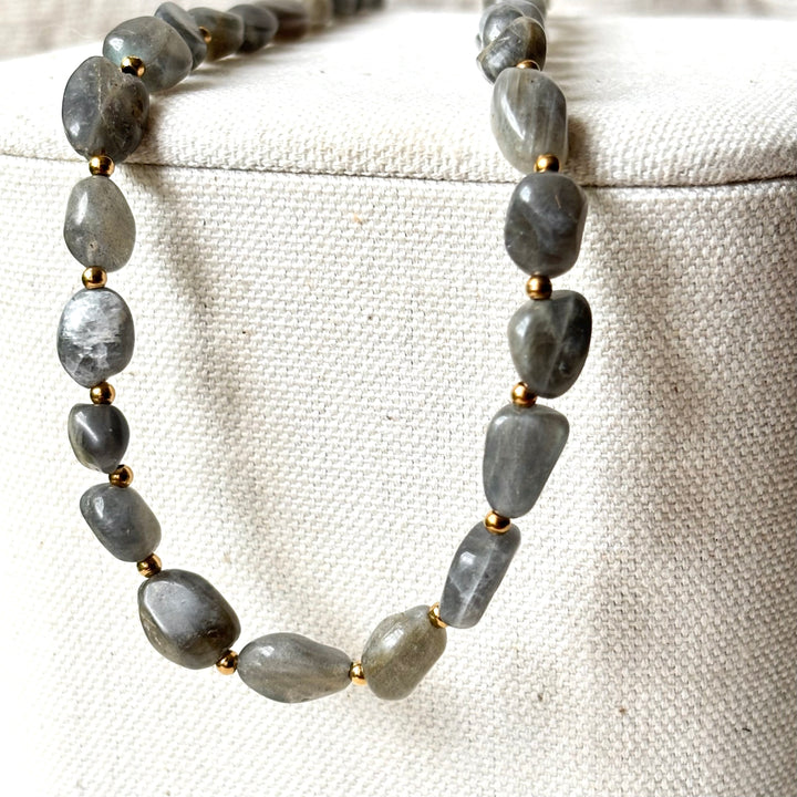Labradorite & Gold Necklace | 16–18 Inch Adjustable