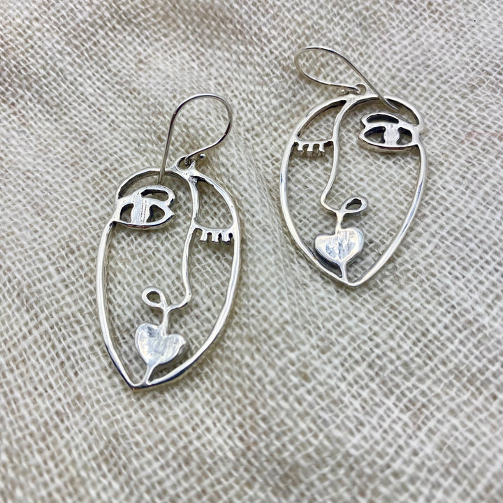 Abstract Face Earrings