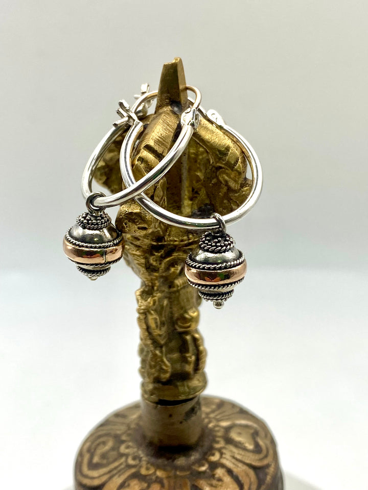 Golden Orbit Hoop Earrings
