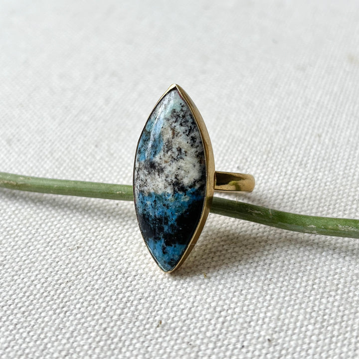 Handmade K2 Stone Panchadhatu Ring – Size L