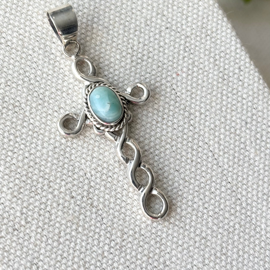Larimar Sterling Silver Pendant