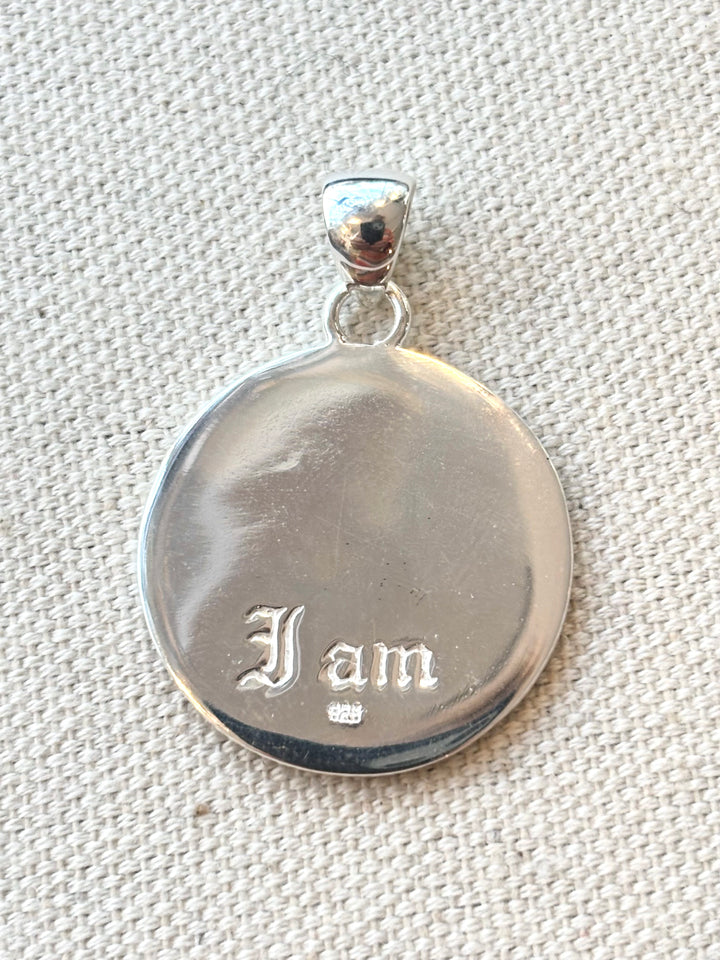 Eye of Horus “I AM” Sterling Silver Necklace – 25mm