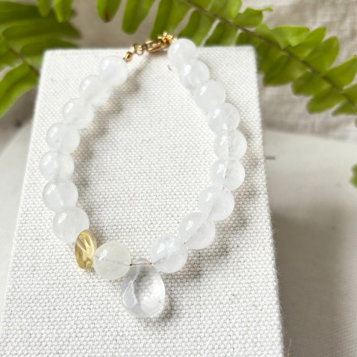 Moonstone Bracelet with Citrine Accent