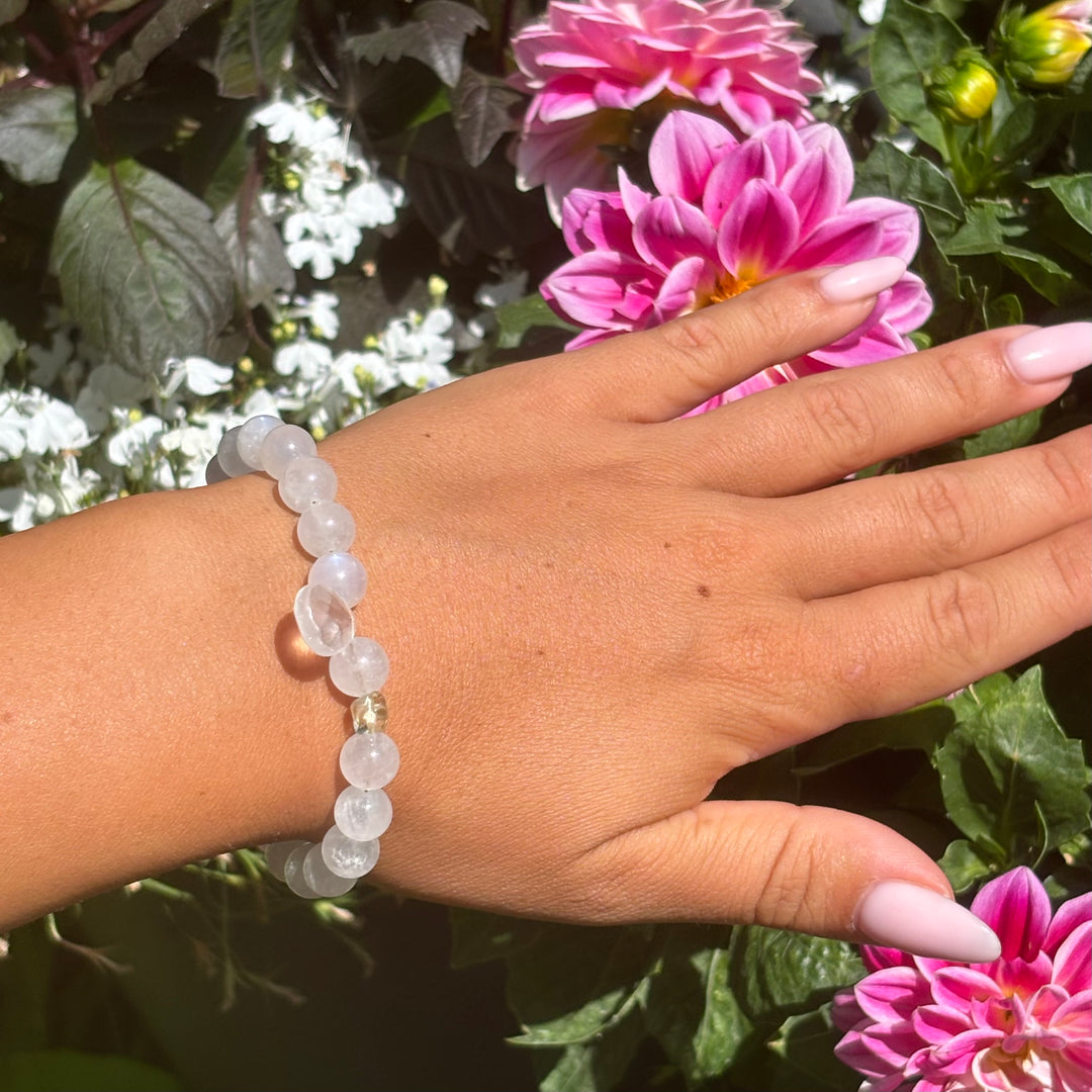 Moonstone Bracelet with Citrine Accent