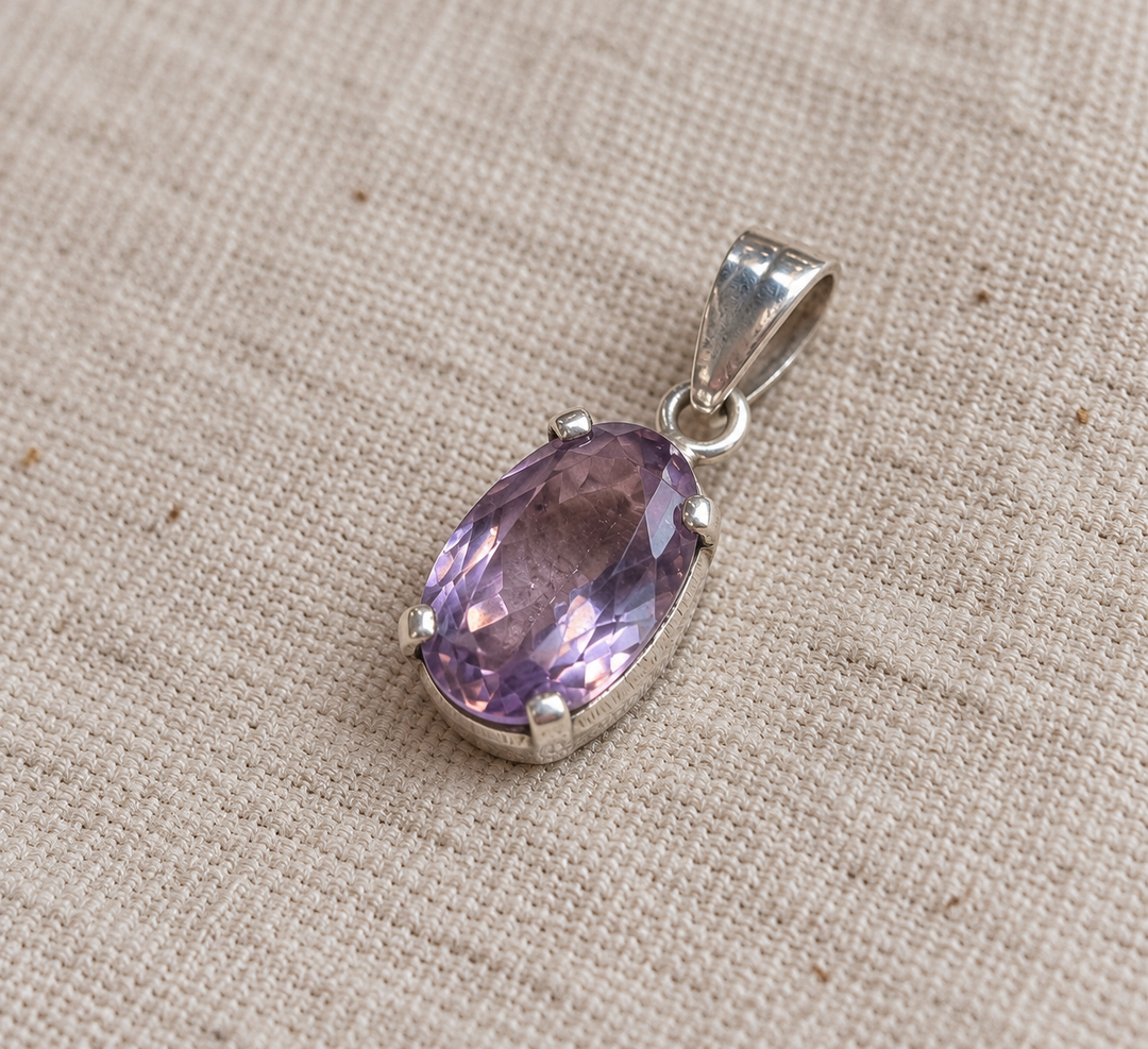 Handmade Sterling Silver Amethyst Pendant