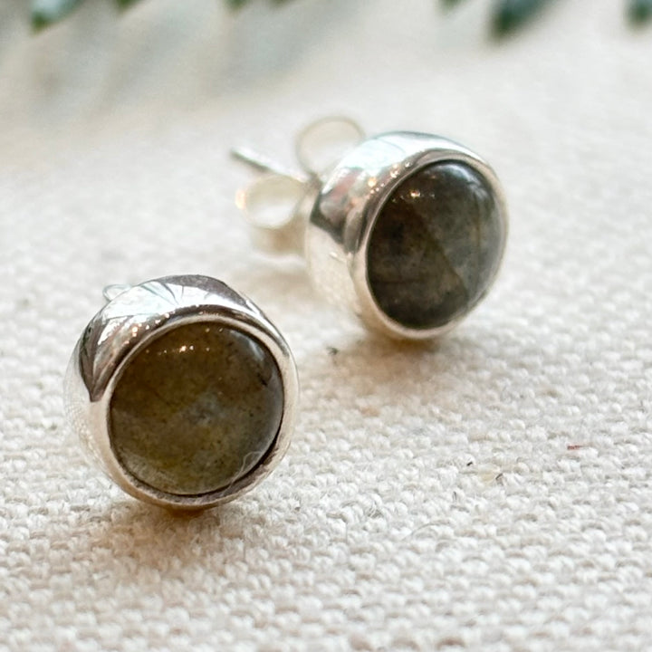 Sterling Silver Labradorite Stud Earrings