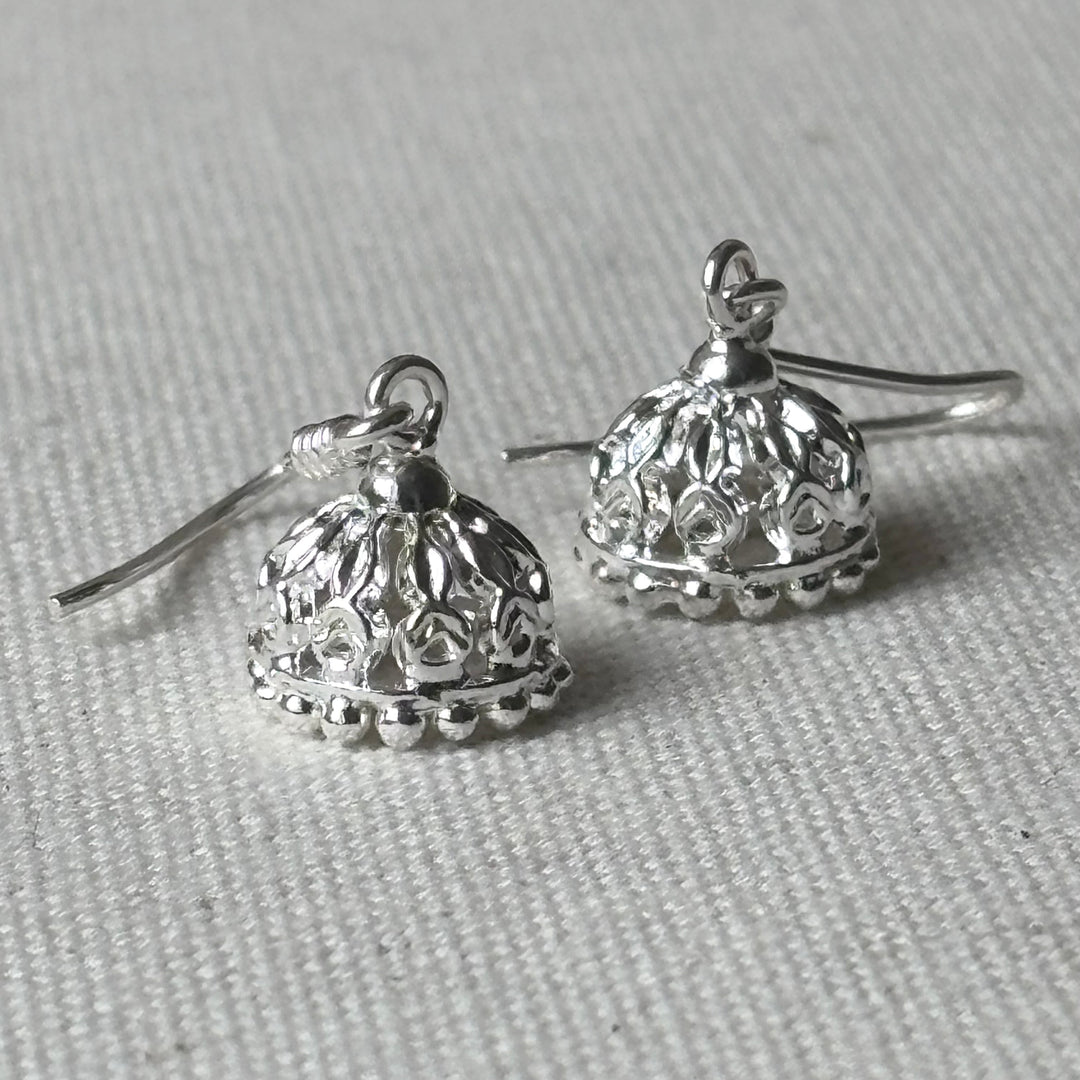 Handmade Sterling Silver Jhumka Earrings