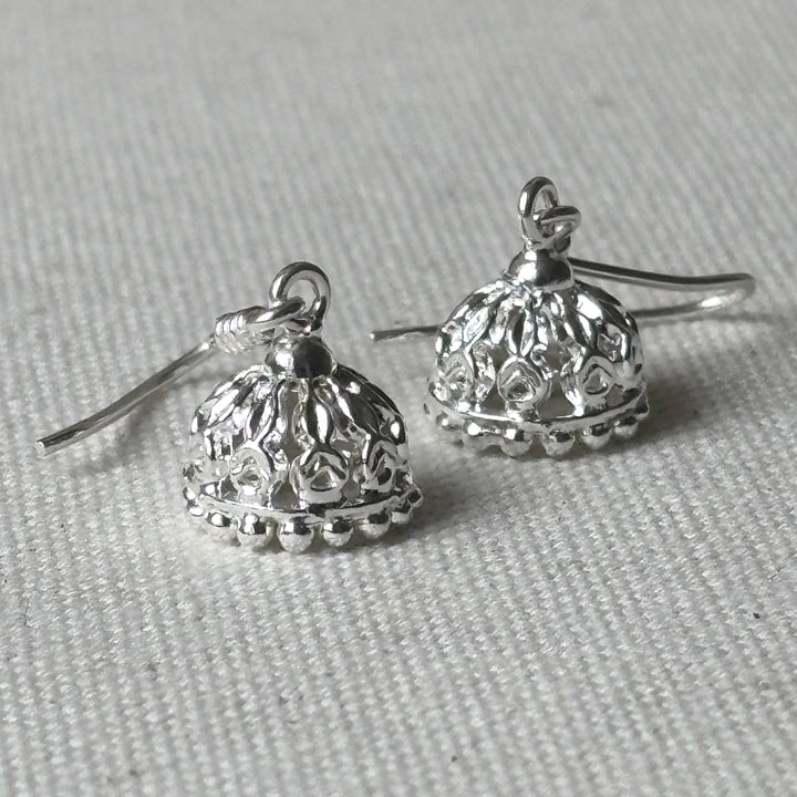 Handmade Sterling Silver Jhumka Earrings