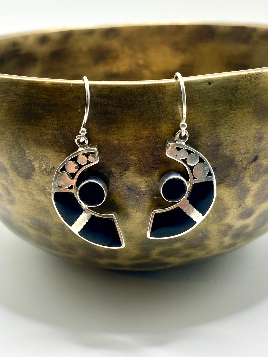 Dark Moon Crescent Earrings