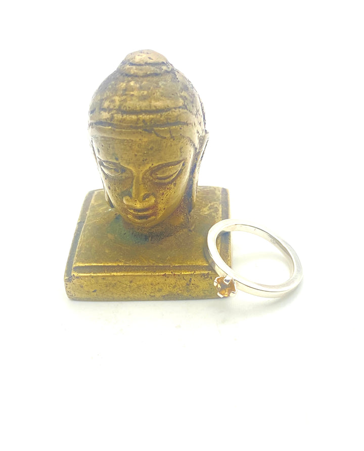 Citrine Claw Ring