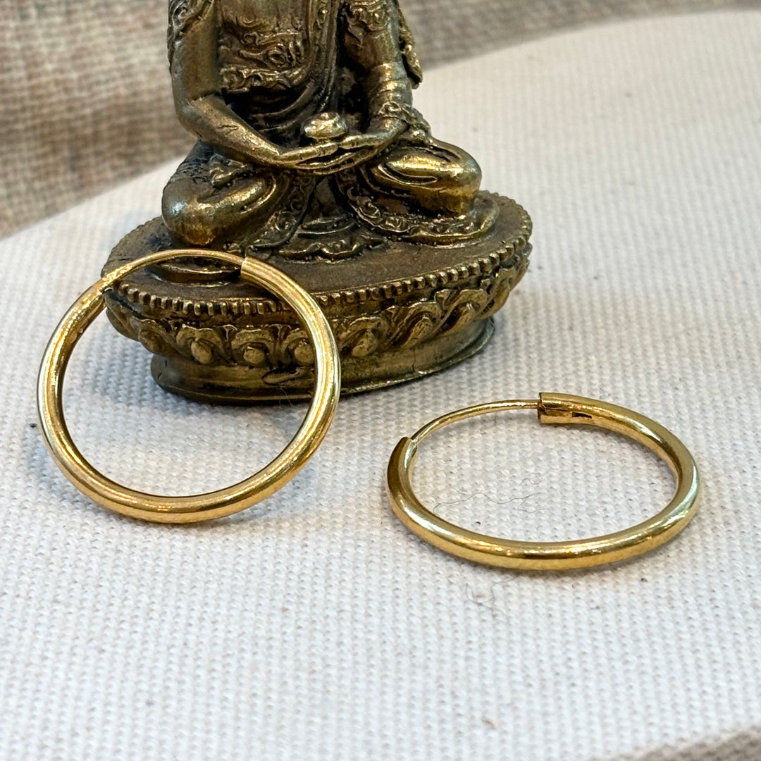 Gold Hoop Earrings – 25mm (Small to Medium)