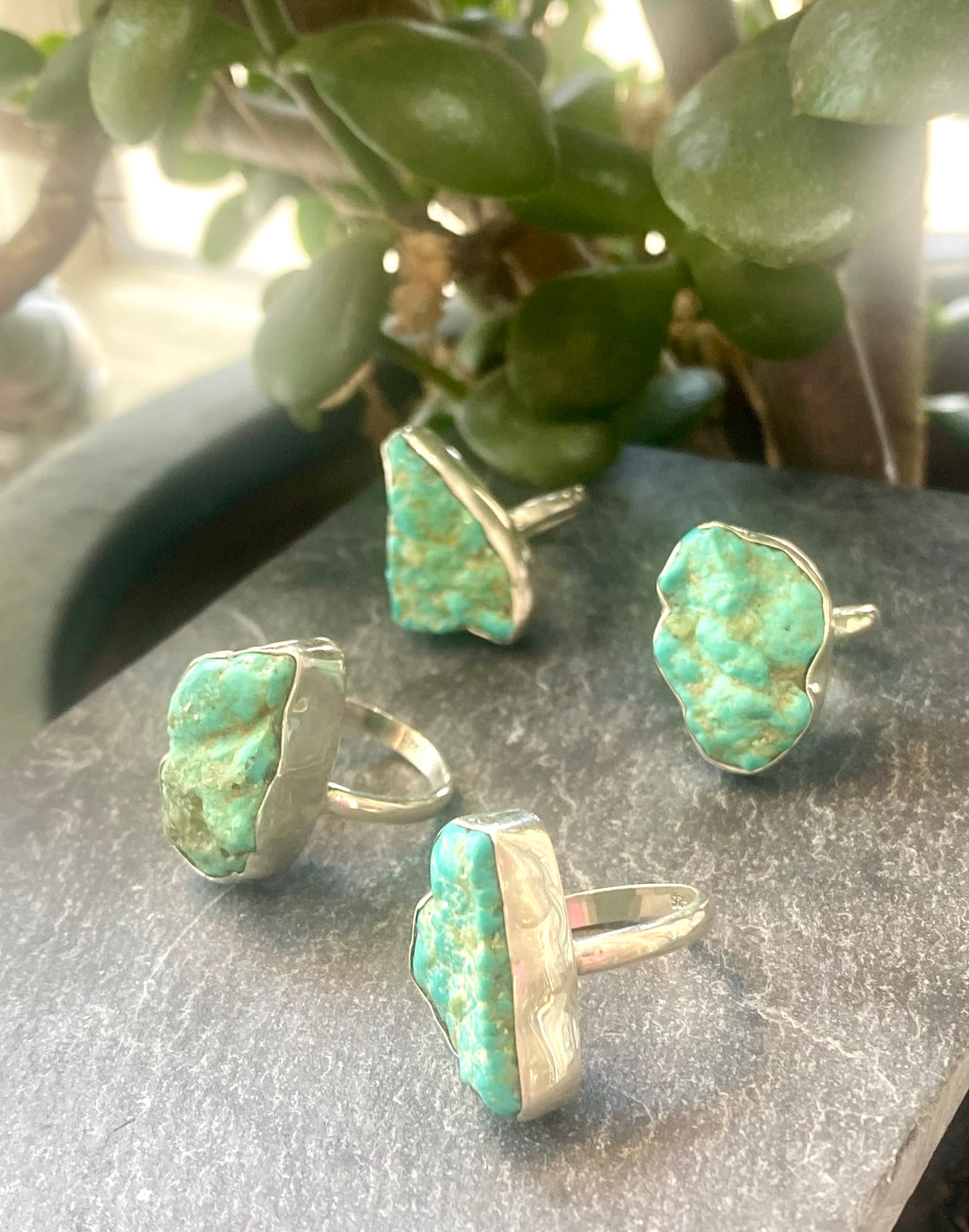 Raw Turquoise Rings