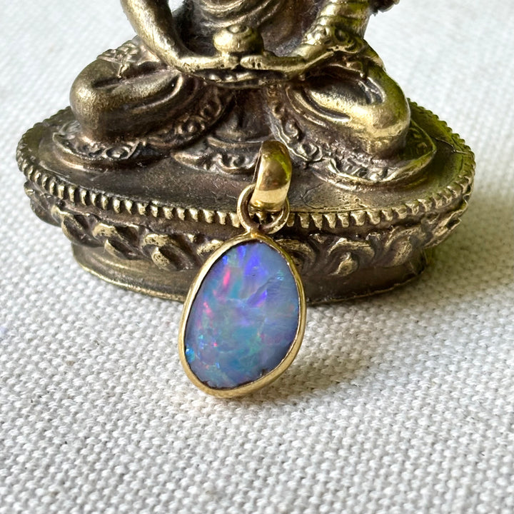 Handmade Panchadhatu Opal Pendant