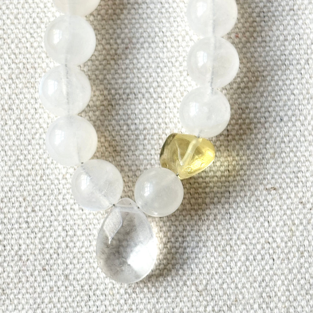 Moonstone Bracelet with Citrine Accent