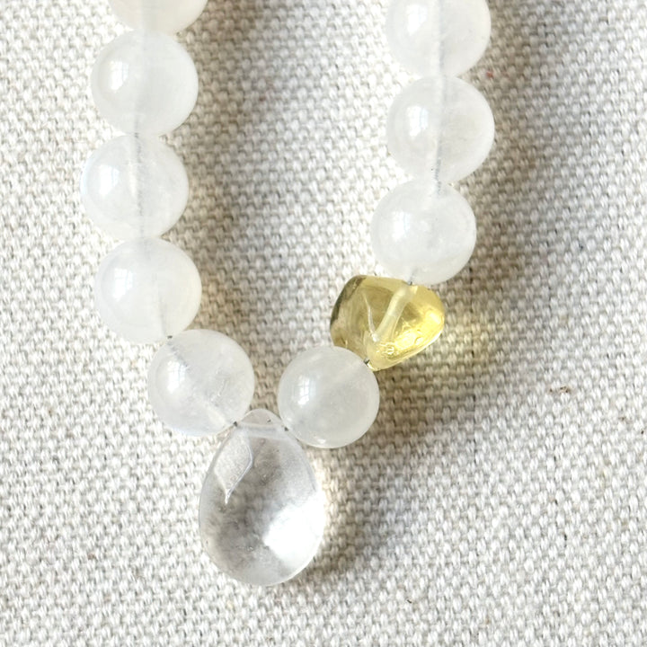 Moonstone Bracelet with Citrine Accent