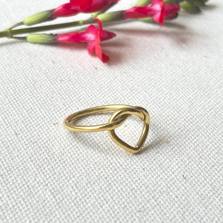 Handmade Panchadhatu Open Heart Ring