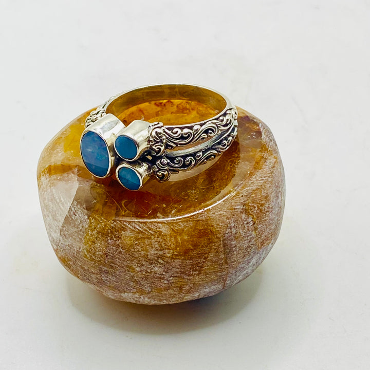3 Stone Opal Ring