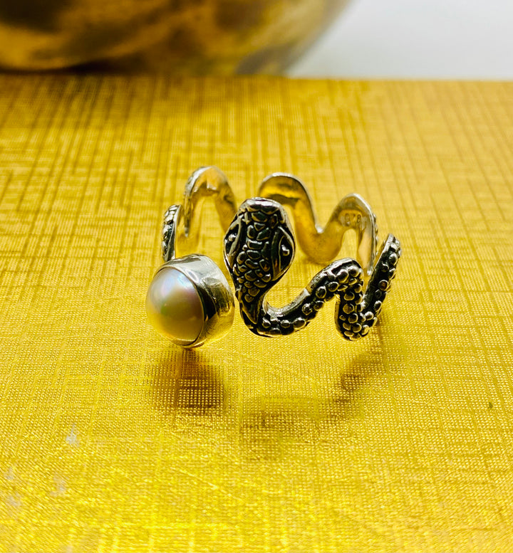 Pearl Snake Ring