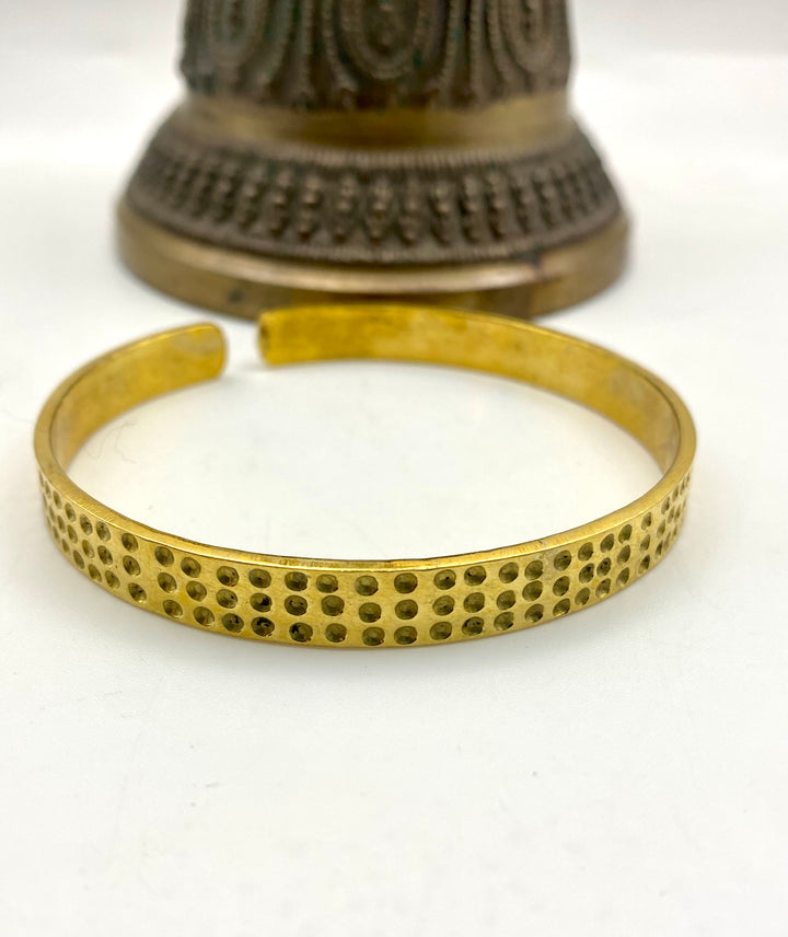 Hand worked  Panchadhatu Cuff Bangle