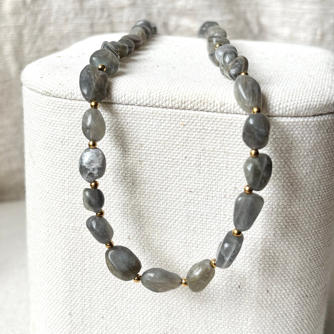 Labradorite & Gold Necklace | 16–18 Inch Adjustable