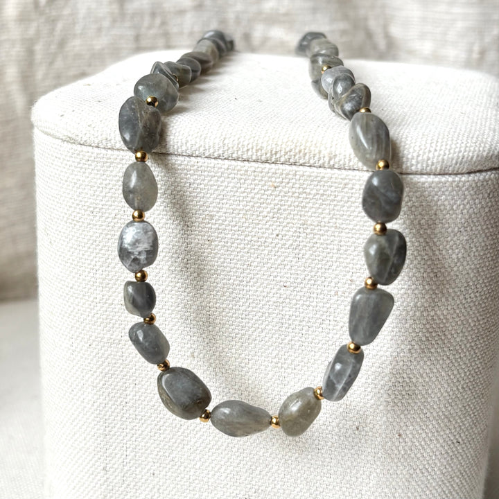 Labradorite & Gold Necklace | 16–18 Inch Adjustable