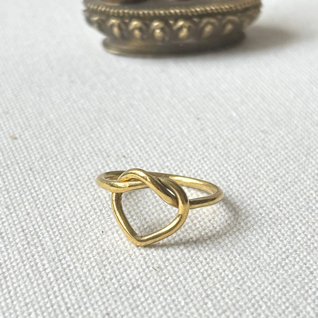 Handmade Panchadhatu Open Heart Ring