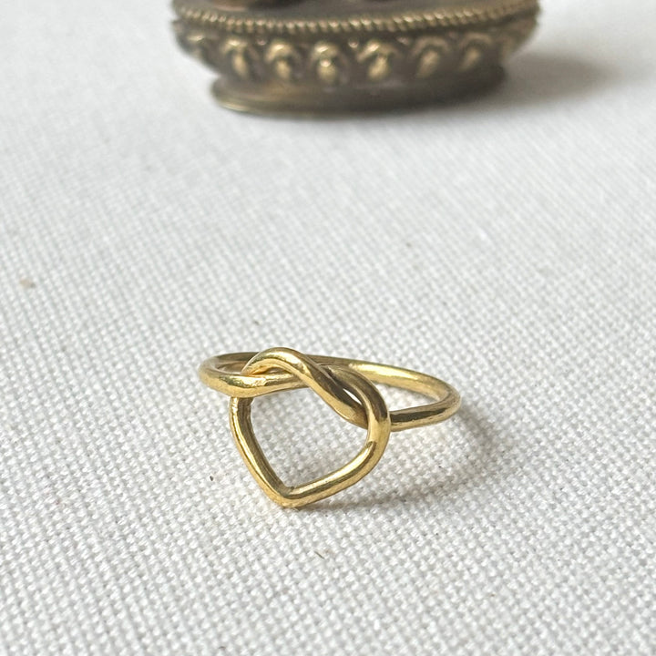 Handmade Panchadhatu Open Heart Ring