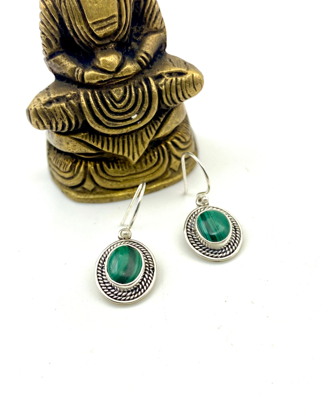 Ripples of Renewal - Malachite Earrings