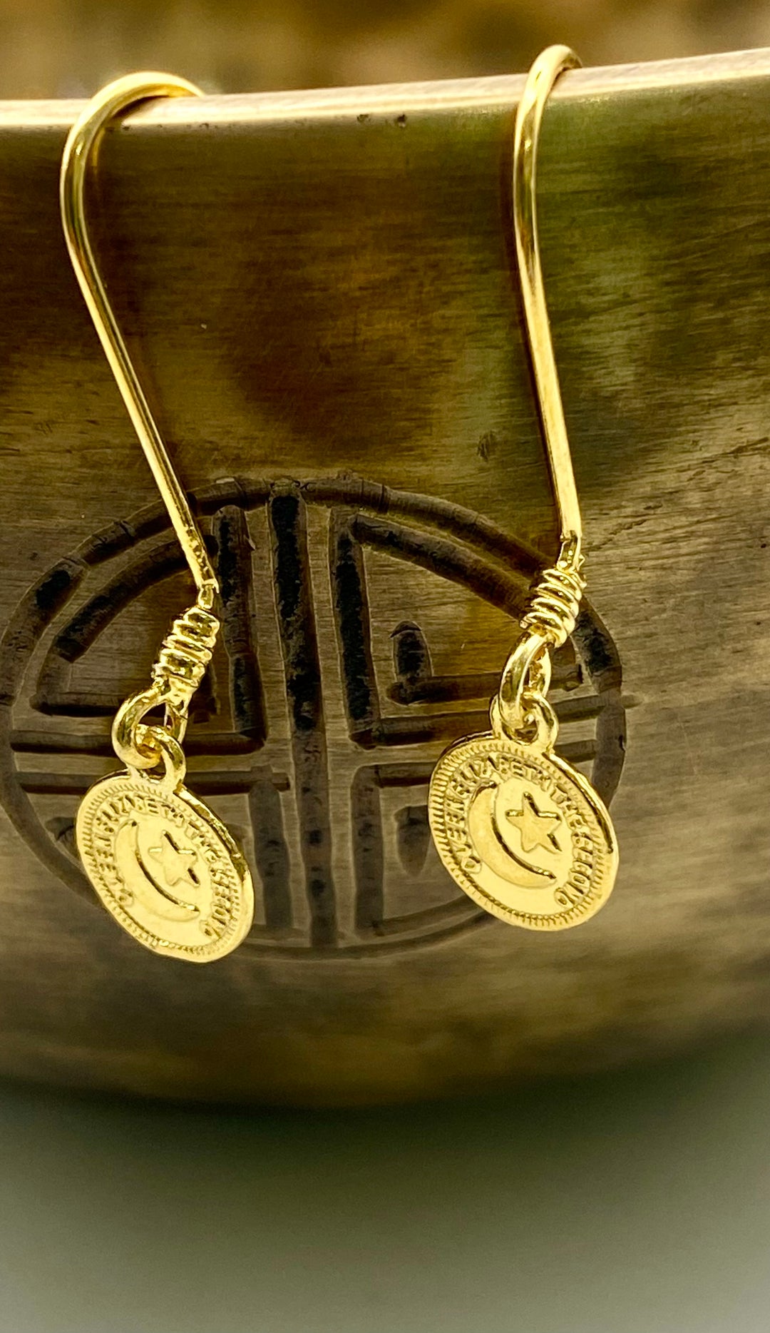 Golden Lunar Talisman Earrings