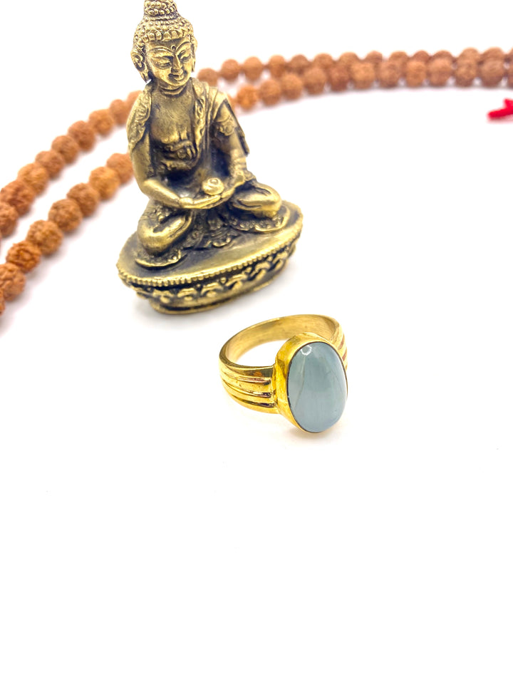 Panchadhatu Ring with Chalcedony