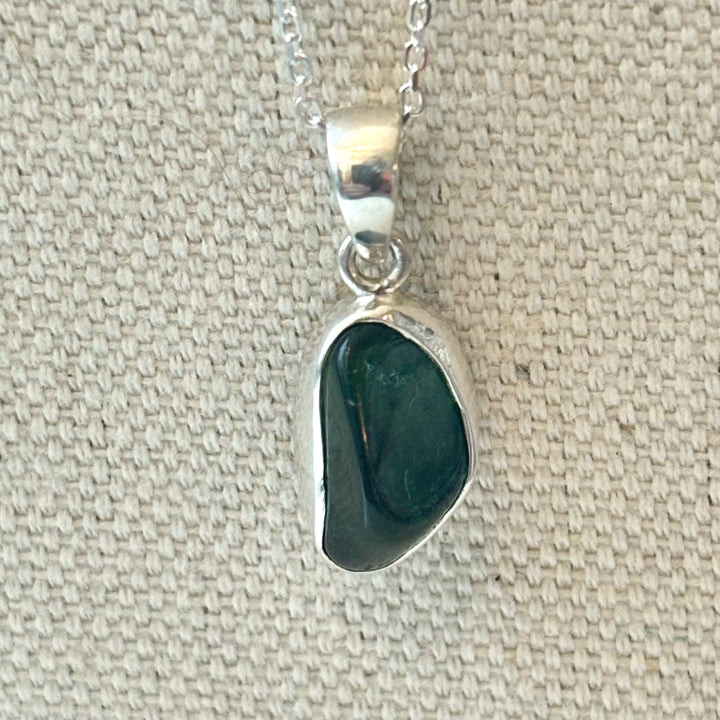 Green Tourmaline Necklace in Sterling Silver