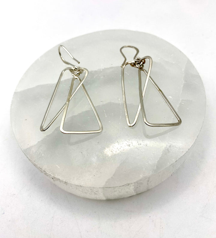 Silver Edge Earrings