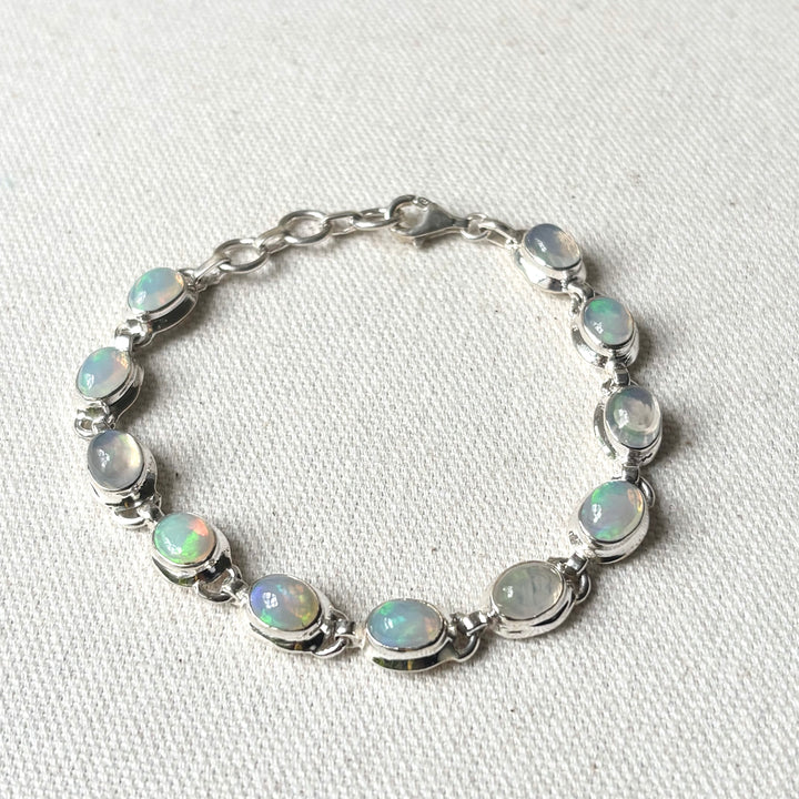 Ethiopian Opal Sterling Silver Bracelet