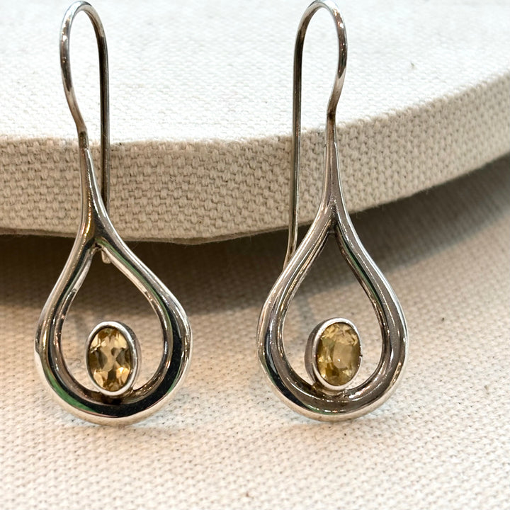 Citrine Teardrop Earrings