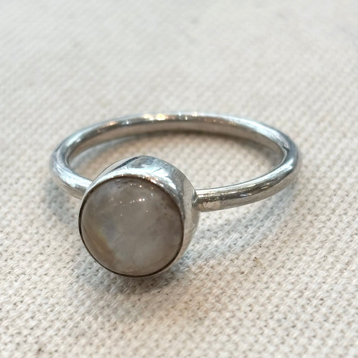Sterling Silver Gemstone Stacking Ring – Handmade Silver Ring