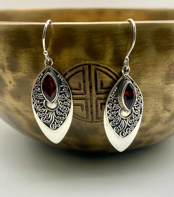 Crimson Lotus Earrings