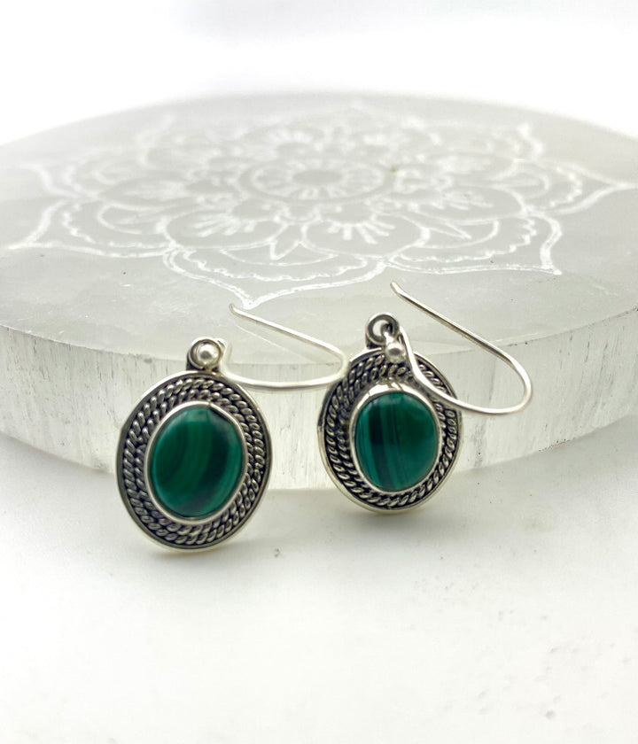 Ripples of Renewal - Malachite Earrings