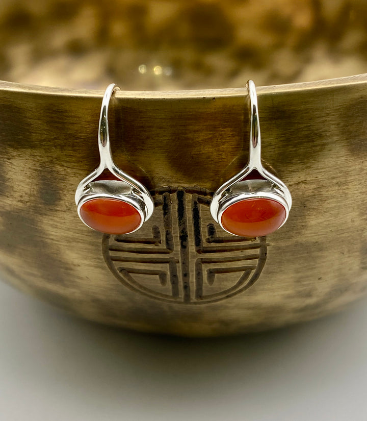 Carnelian Flame Earrings