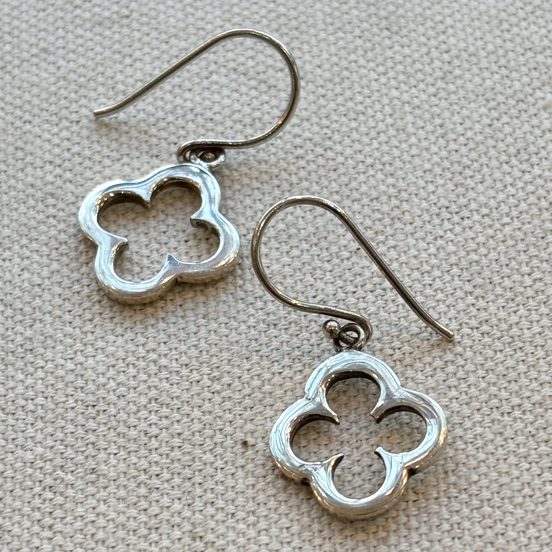 Sterling Silver Open Clover Earrings