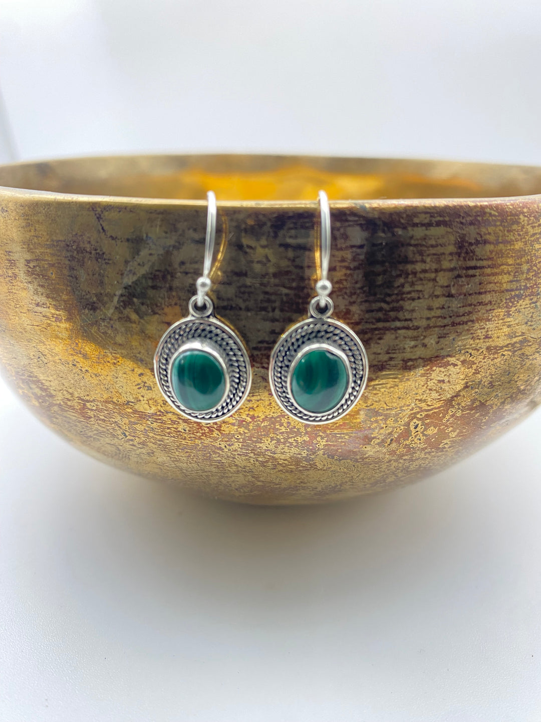 Ripples of Renewal - Malachite Earrings